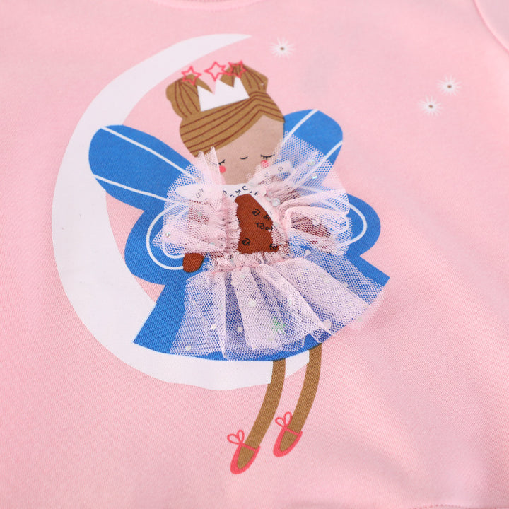 Mädchen Sweatshirt mit verspieltem Prinzessinnen-Motiv Echo Archiv