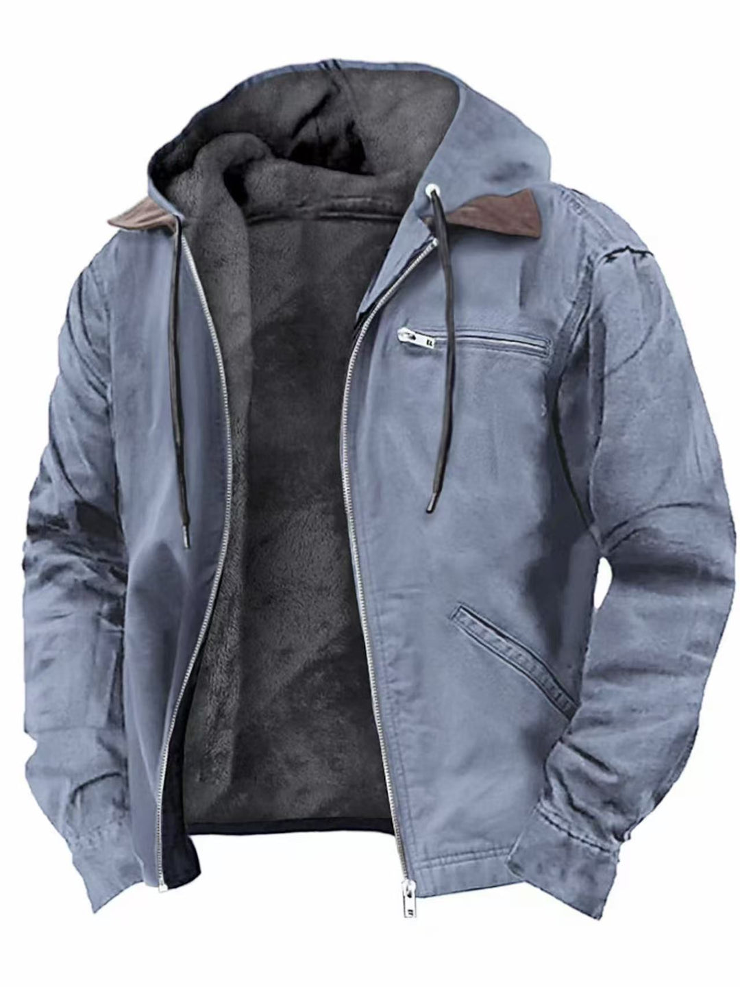 Herren nan wattierte Kapuzenjacke mit Teddyfutter und robuster Canvas-Aussenschicht Echo Archiv