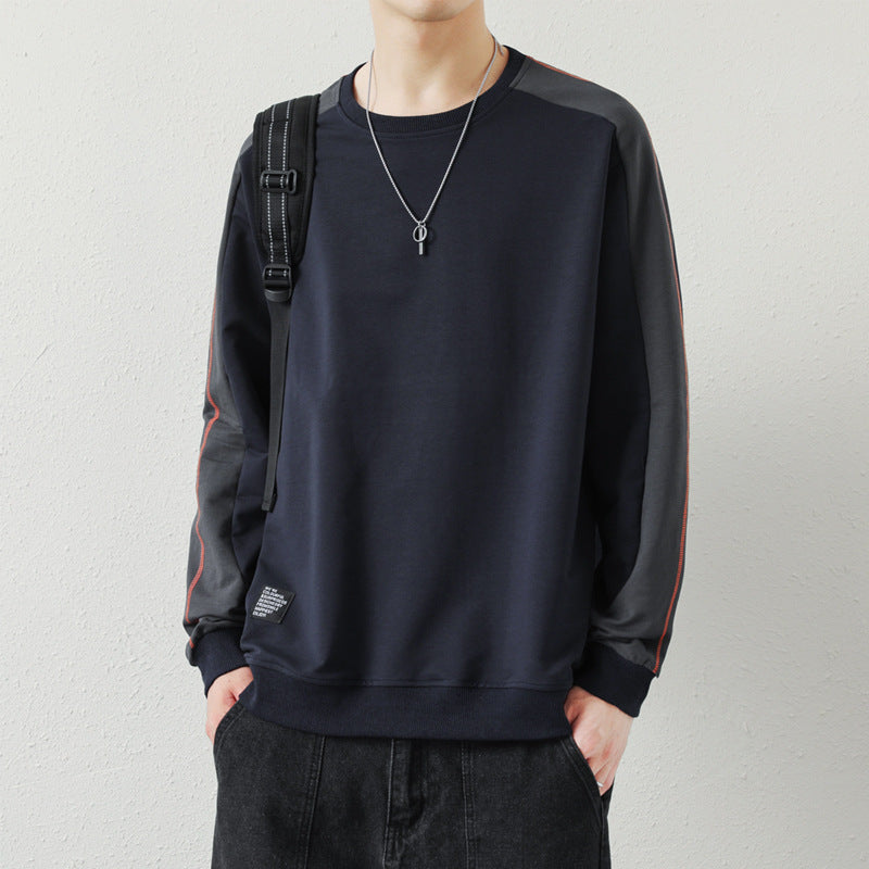 Herren Oversize-Sweatshirt mit kontrastierenden Ärmeln, Flachnaht-Details und Rippbündchen Echo Archiv
