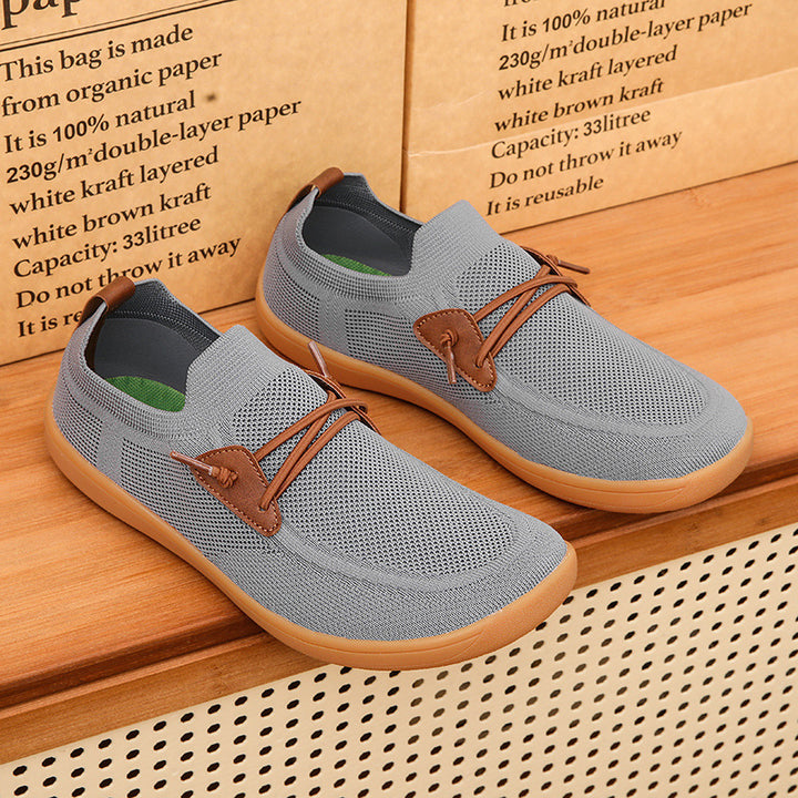 Herren gestrickter Mokassin-Slipper mit elastischem Schaft, Zierösen und stoßdämpfender Flexsohle Echo Archiv