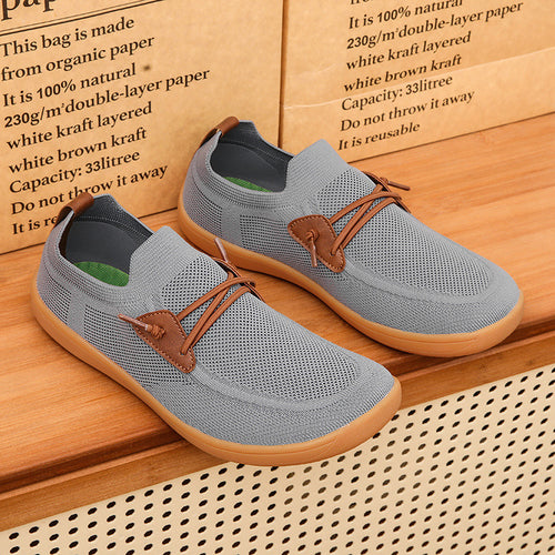 Herren gestrickter Mokassin-Slipper mit elastischem Schaft, Zierösen und stoßdämpfender Flexsohle Echo Archiv