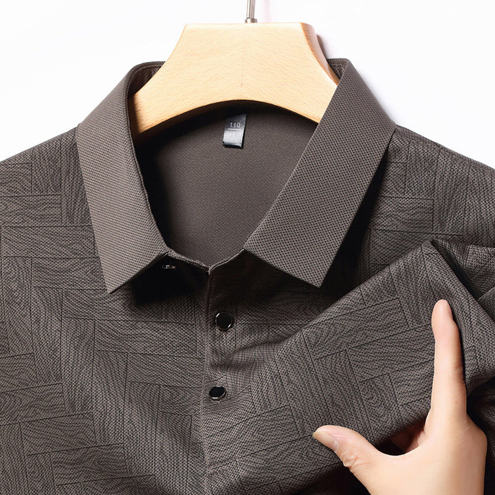 Herren stylisches Polohemd mit strukturiertem Design Echoarchiv