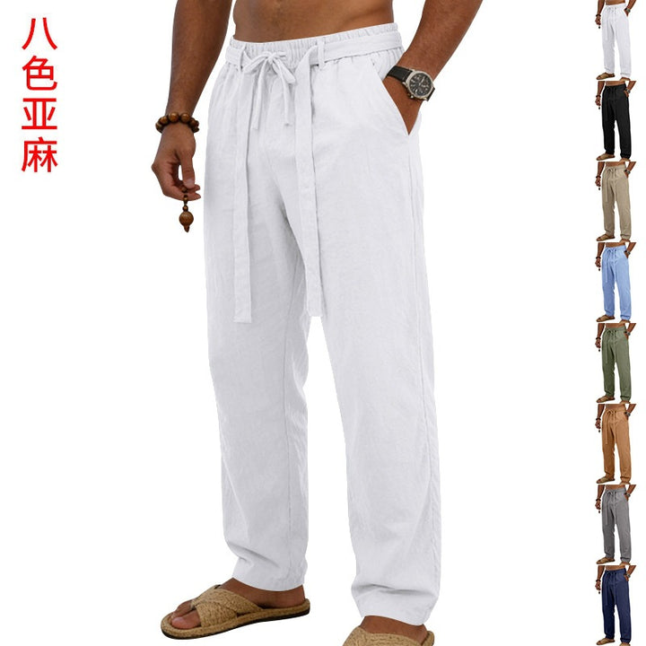 Herren Atmungsaktive Sommer-Relaxhose mit Elastikbund, Tunnelzug und Seitentaschen Echoarchiv