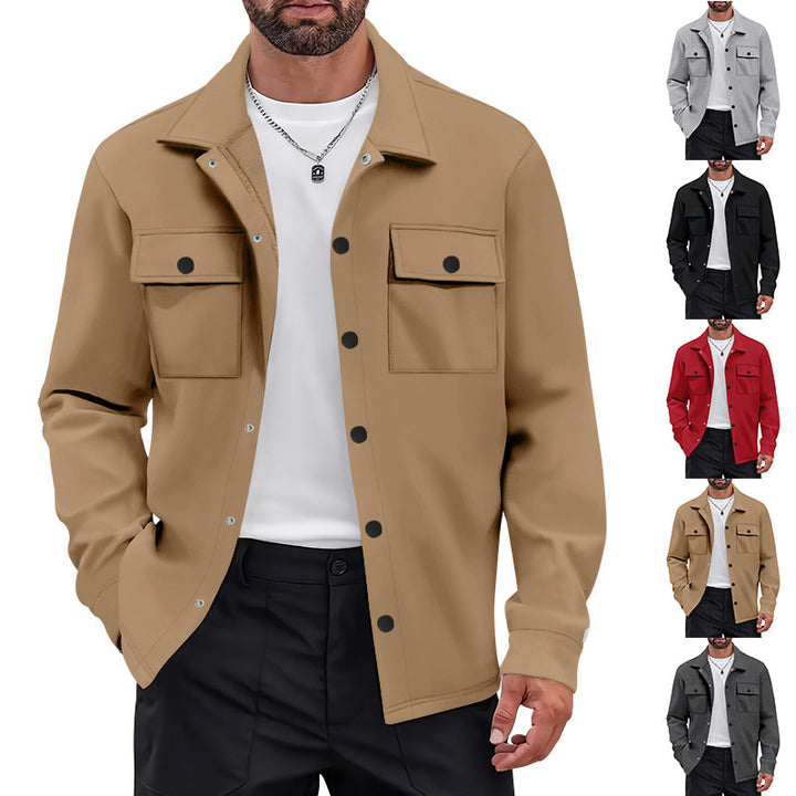 Herren vielseitige Flanelljacke mit aufgesetzten Taschen und modernem Schnitt Echoarchiv