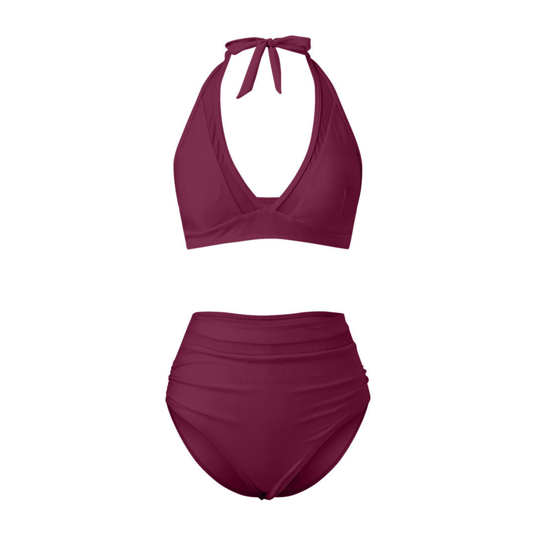 Damen Hochtailliertes Bademoden-Set mit stylischem Haltertop Echo Archiv