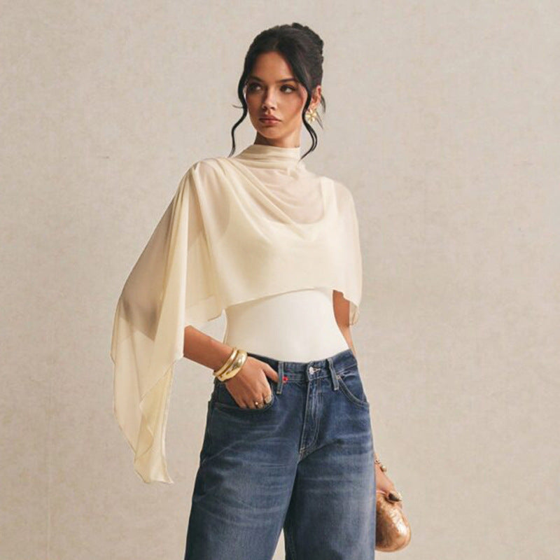 Damen Body mit elegantem Chiffon-Überwurf Echo Archiv