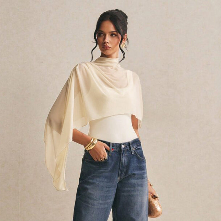Damen Body mit elegantem Chiffon-Überwurf Echo Archiv