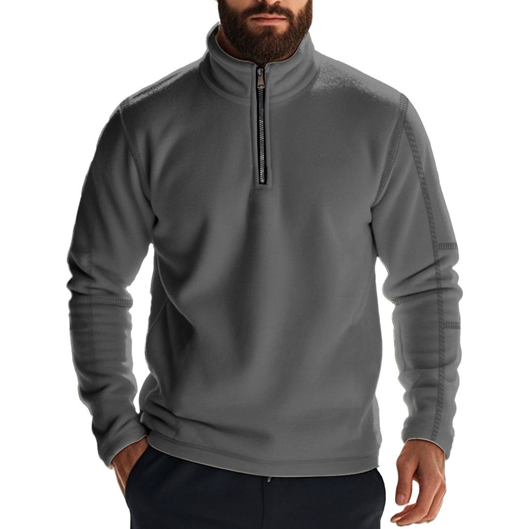 Herren Fleece-Pullover mit halbem Reißverschluss Echoarchiv