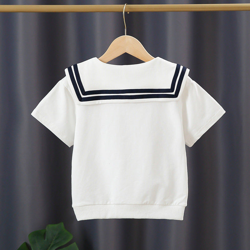 Mädchen Matrosen-T-Shirt mit Schleifendetail Echo Archiv