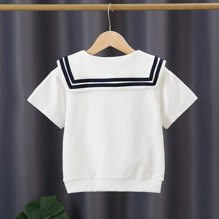 Mädchen Matrosen-T-Shirt mit Schleifendetail Echo Archiv