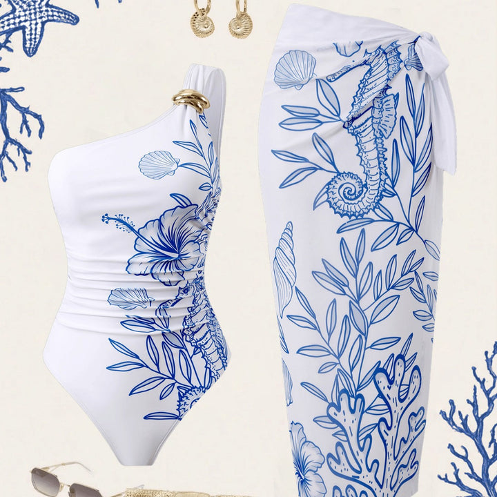 Damen Einteiler Badeanzug mit luxuriösem floralem Design Echo Archiv