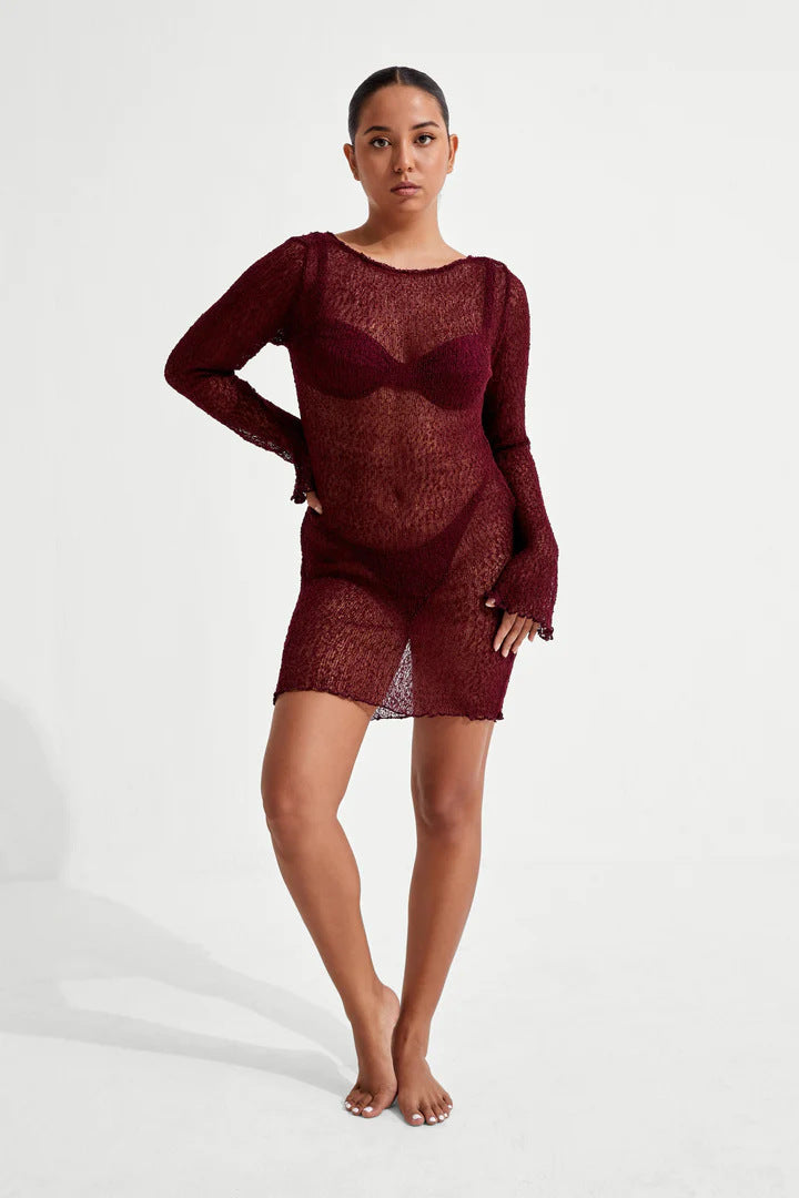 Damen durchscheinendes Häkelkleid Echo Archiv
