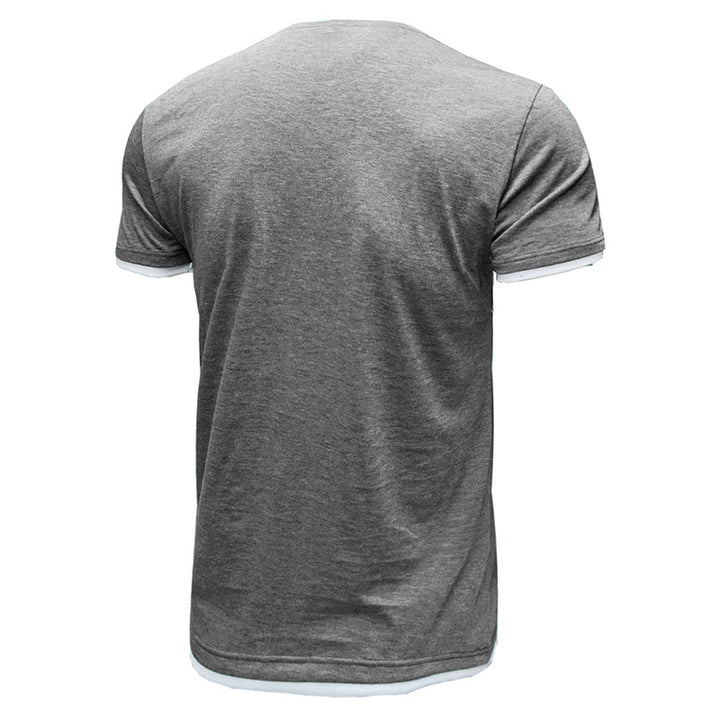 Herren Basic T-Shirt mit kontrastierenden Ärmeln Echoarchiv