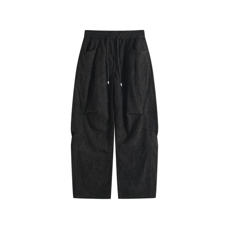 Damen Weite High‑Waist-Hose mit Tunnelzug und großen aufgesetzten Taschen Echo Archiv