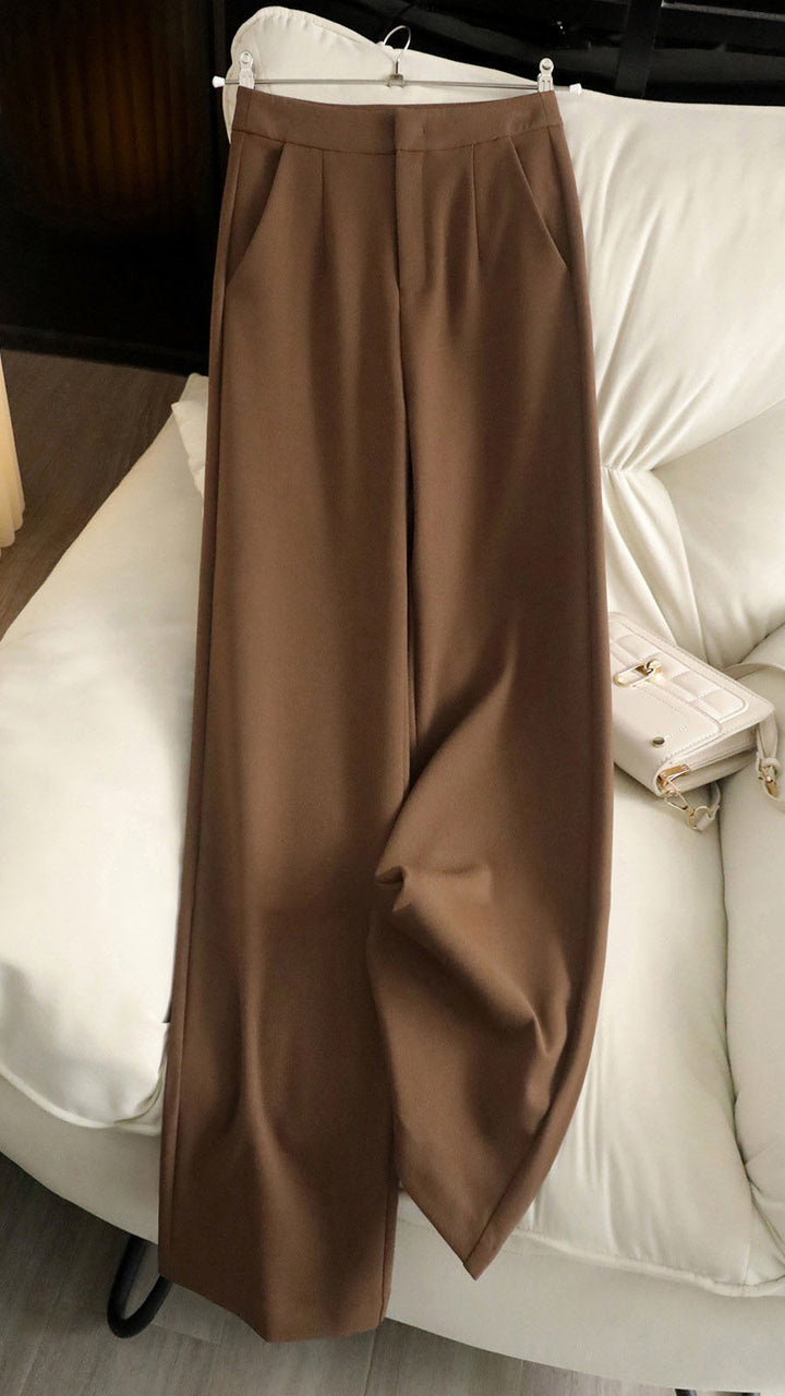 Damen Elegante hochtaillierte Stoffhose Echoarchiv