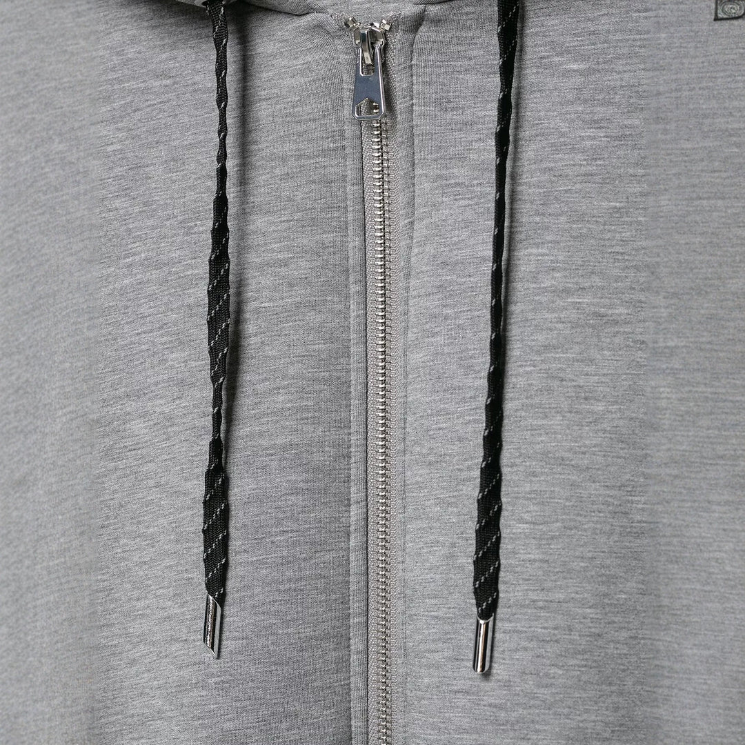 Damen Cropped Kapuzenjacke mit Reißverschluss, Ballonärmeln und elastischem Saum Echoarchiv