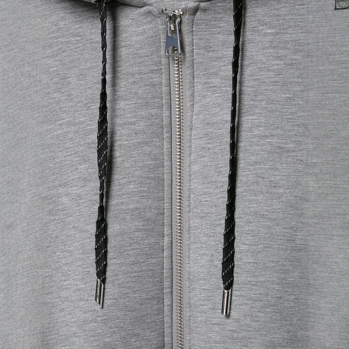 Damen Cropped Kapuzenjacke mit Reißverschluss, Ballonärmeln und elastischem Saum Echoarchiv