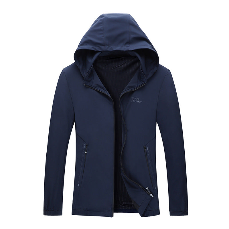 Herren leichte Funktionsjacke mit Kapuze und atmungsaktivem Material Echoarchiv