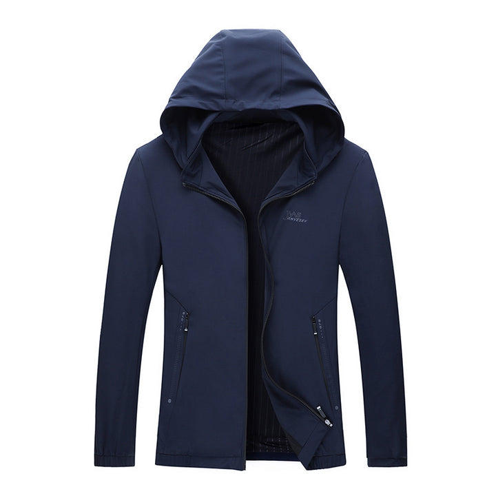 Herren leichte Funktionsjacke mit Kapuze und atmungsaktivem Material Echoarchiv