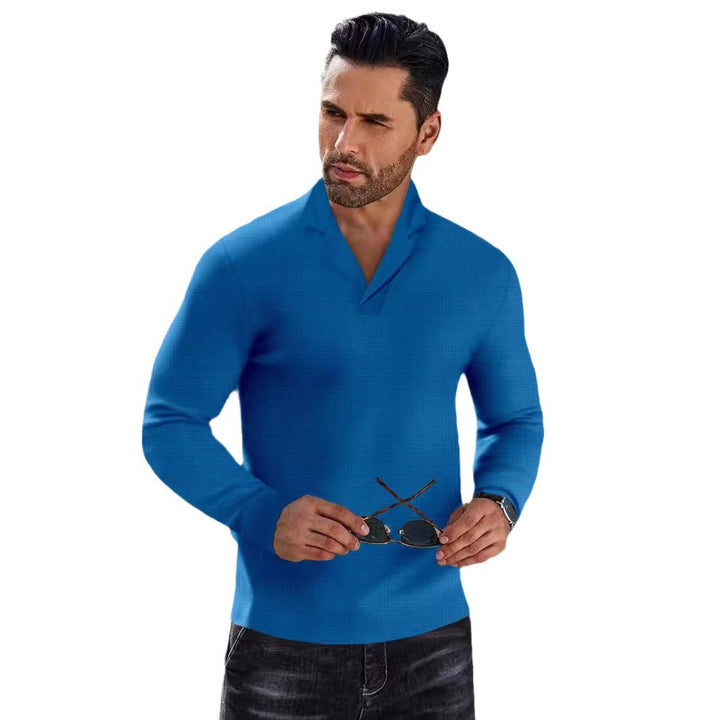 Herren schicker Pullover mit modernem Kragen Echoarchiv