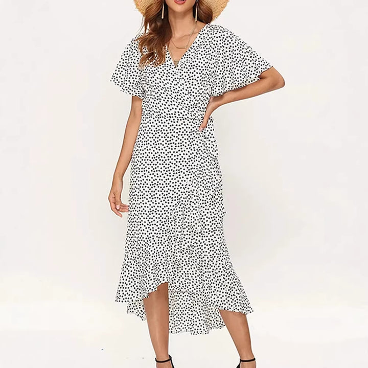 Damen Maxikleid mit floralem Design und schwingendem Saum Echo Archiv