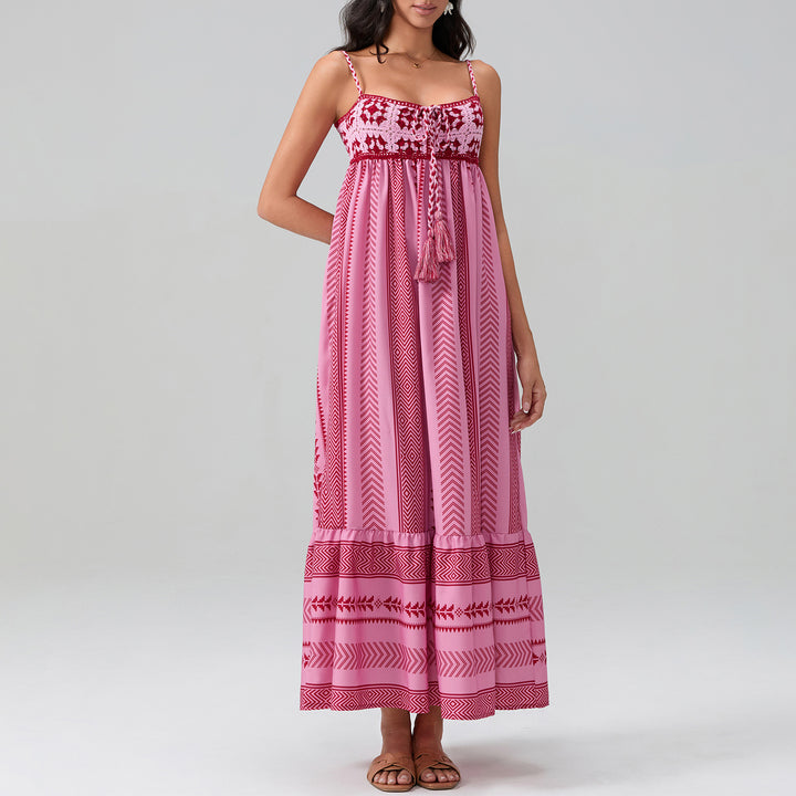 Damen Maxikleid mit raffiniertem Boho-Muster Echo Archiv