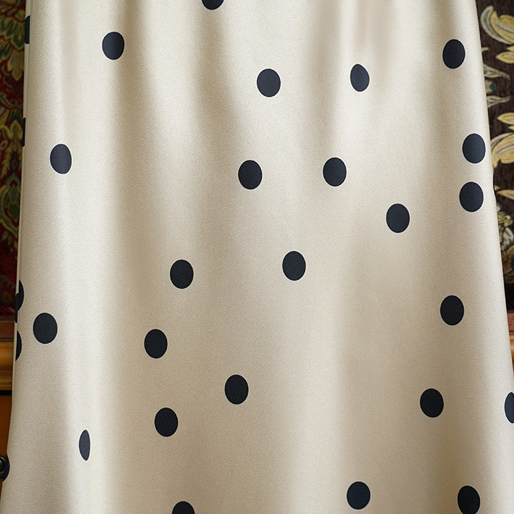 Damen Eleganter, schwingender Midirock mit Polka-Dots Echoarchiv