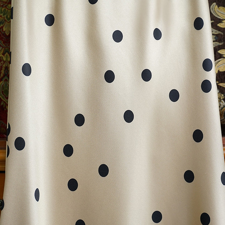 Damen Eleganter, schwingender Midirock mit Polka-Dots Echoarchiv