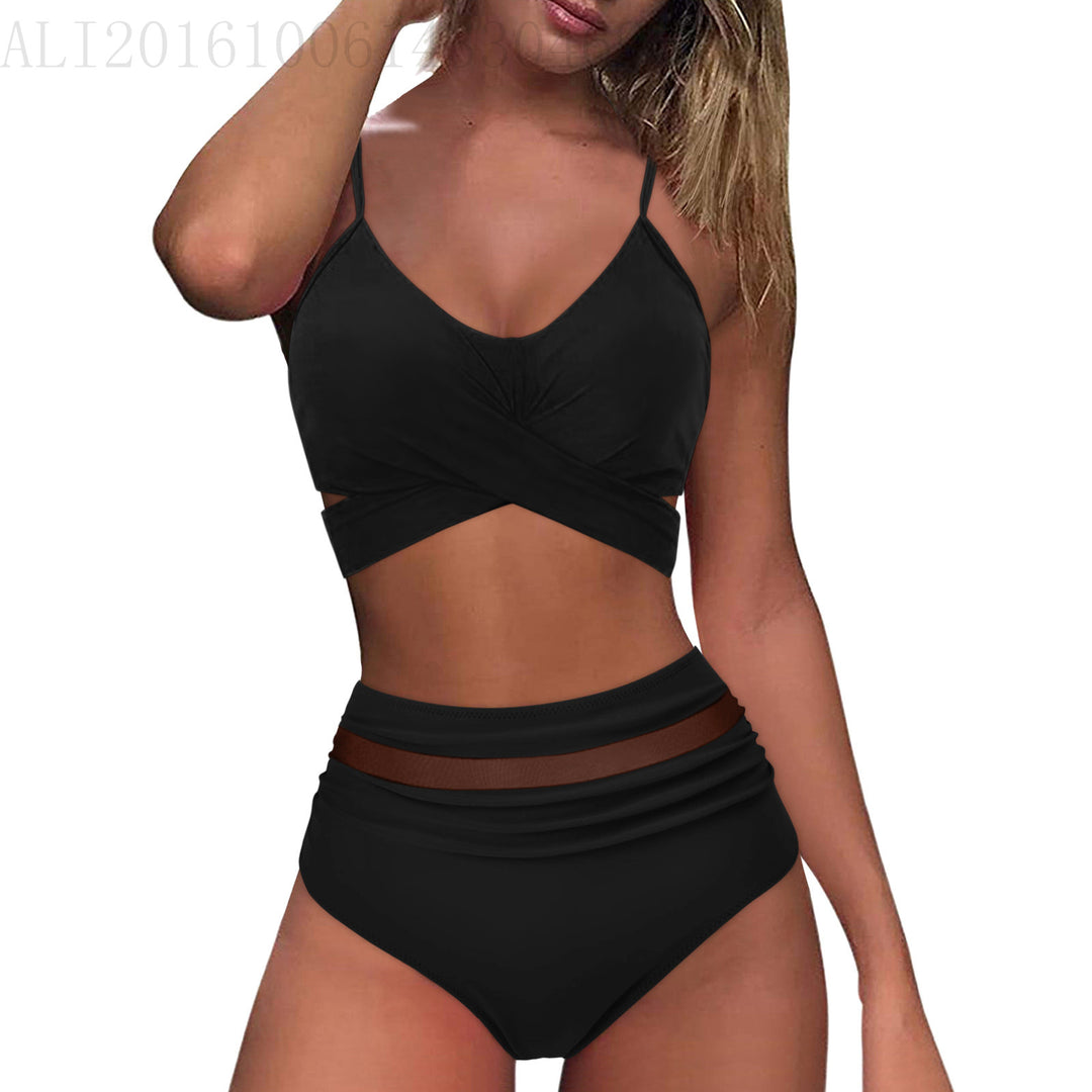 Damen High-Waist Bikini Set mit modischem Wickel-Oberteil Echo Archiv