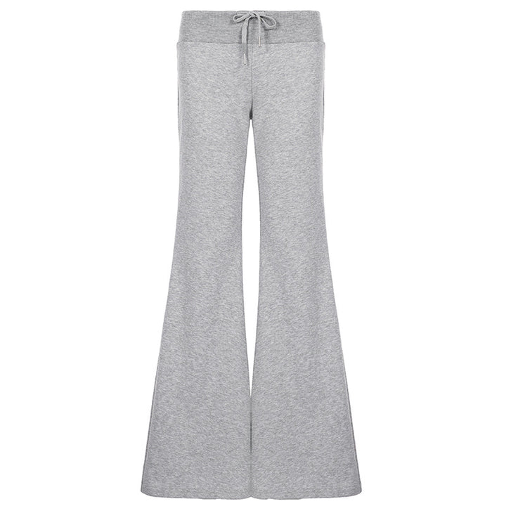 Damen weite Schlag-Sweathose mit hohem Bund und Kordelzug – Avélisse