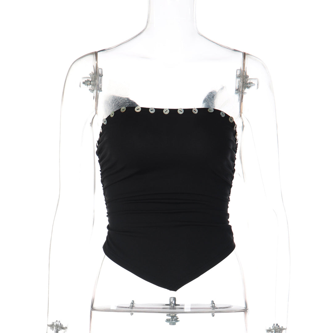 Damen Crop-Top mit raffinierten Rüschendetails und figurbetonter Passform Echo Archiv