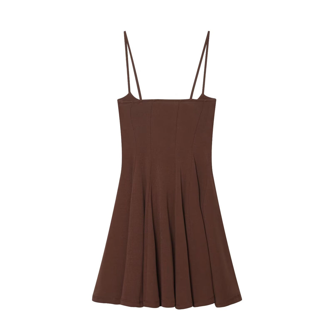 Damen luftiges Spaghettiträgerkleid mit schwingendem Rock Echo Archiv