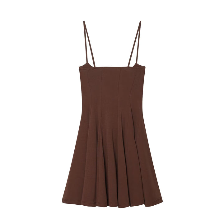 Damen luftiges Spaghettiträgerkleid mit schwingendem Rock Echo Archiv