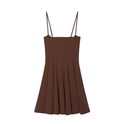 Damen luftiges Spaghettiträgerkleid mit schwingendem Rock Echo Archiv