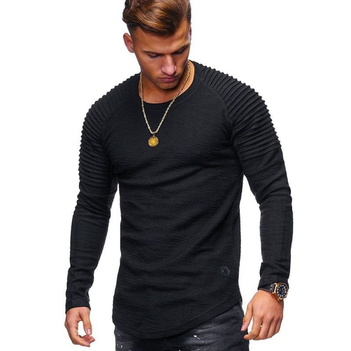 Herren Langarmshirt mit strukturiertem Design Echoarchiv