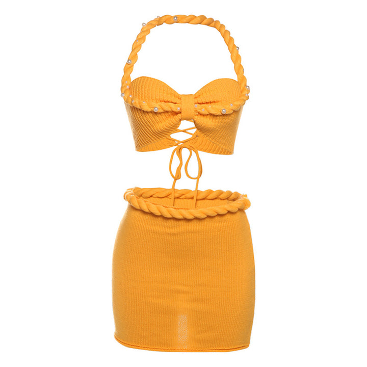 Damen Strickoberteil und Minirock Set Echo Archiv
