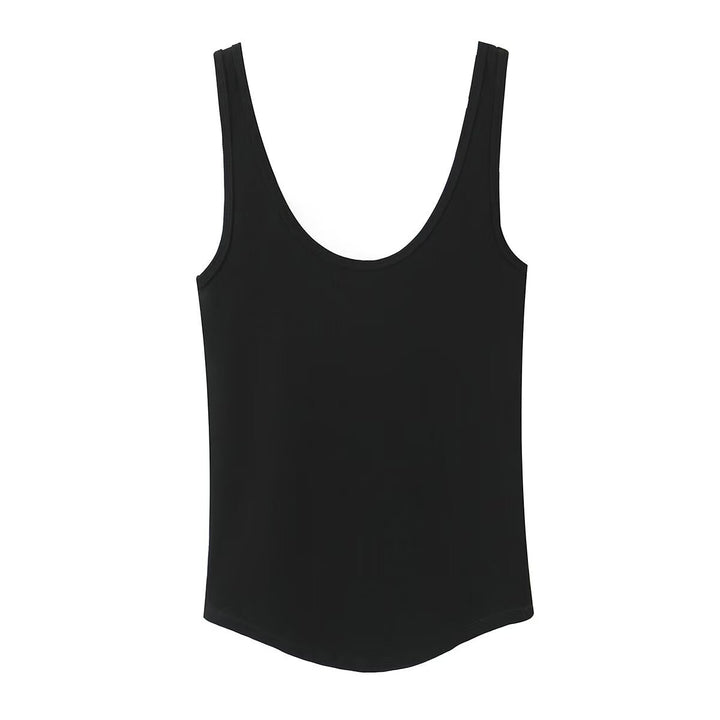 Damen hochwertiges Rippen-Top mit elegantem Rundhals und bequemer Passform Echo Archiv