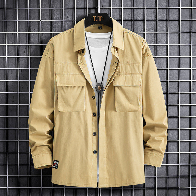 Herren Utility-Hemdjacke mit praktischen Taschen Echoarchiv