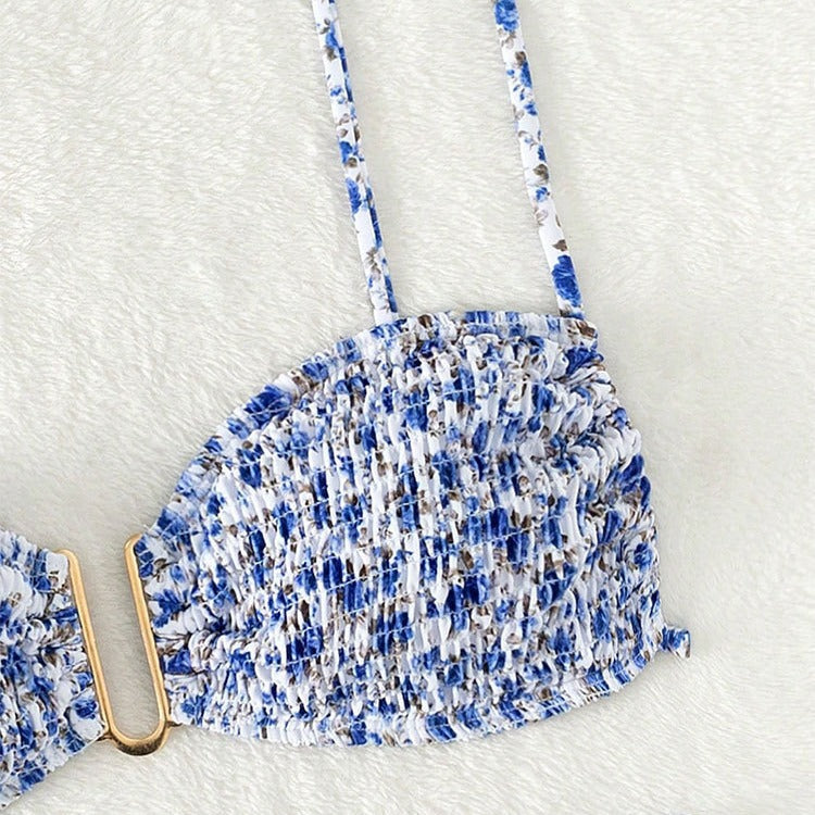 Damen Bikini-Set mit raffinierten Rüschendetails und trägerloser Konstruktion Echo Archiv