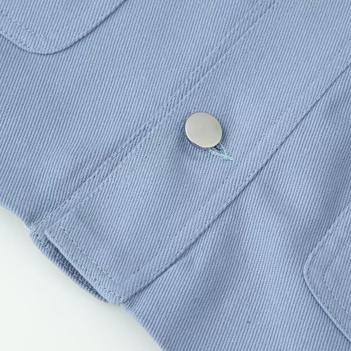 Damen Overshirt‑Jacke mit Kordkragen, aufgesetzten Taschen und Druckknopfleiste Echo Archiv