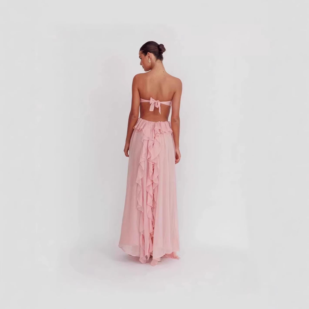 Damen Maxi-Kleid mit raffinierten Rüschendetails Echo Archiv