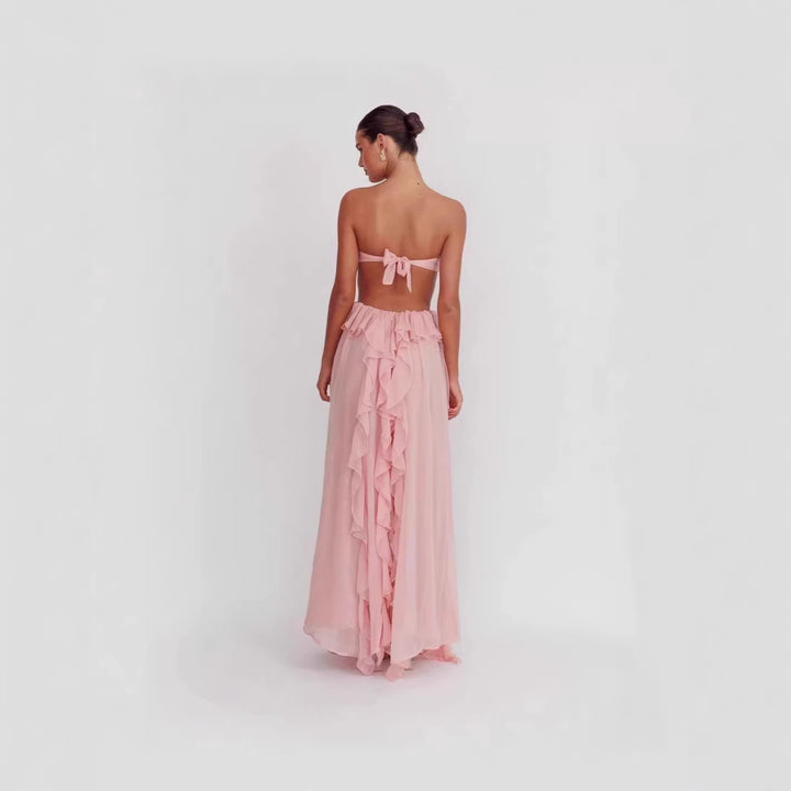 Damen Maxi-Kleid mit raffinierten Rüschendetails Echo Archiv