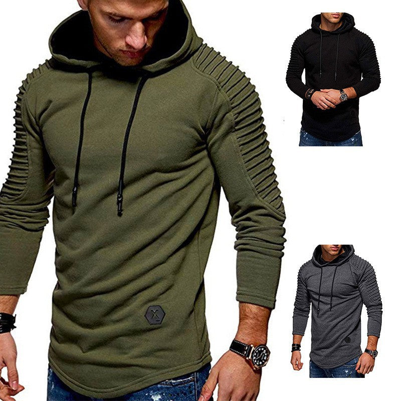 Herren Kapuzenpullover mit strukturierten Schultern und elastischen Bündchen Echoarchiv