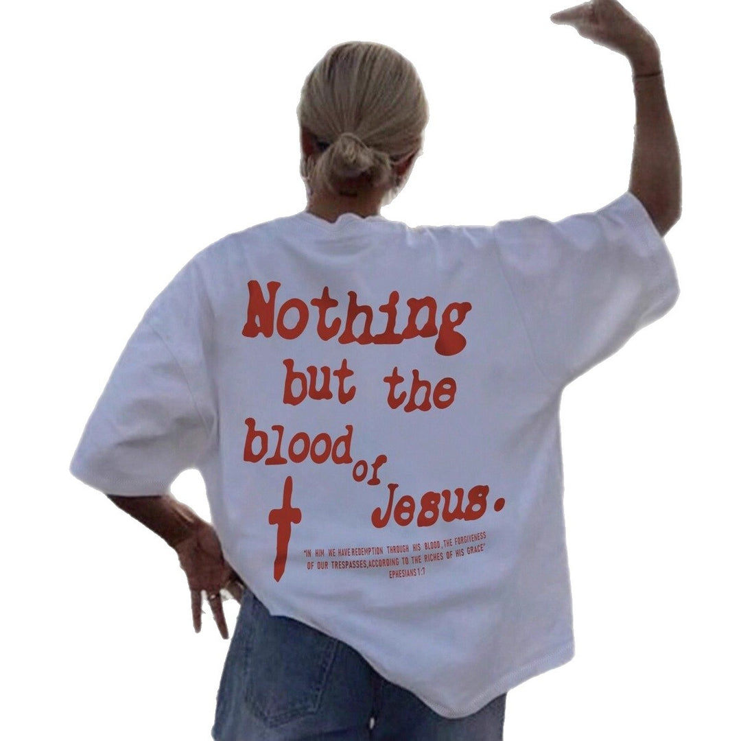 Damen Oversized T-Shirt mit kreativem Schriftzug und lässigem Schnitt Echo Archiv