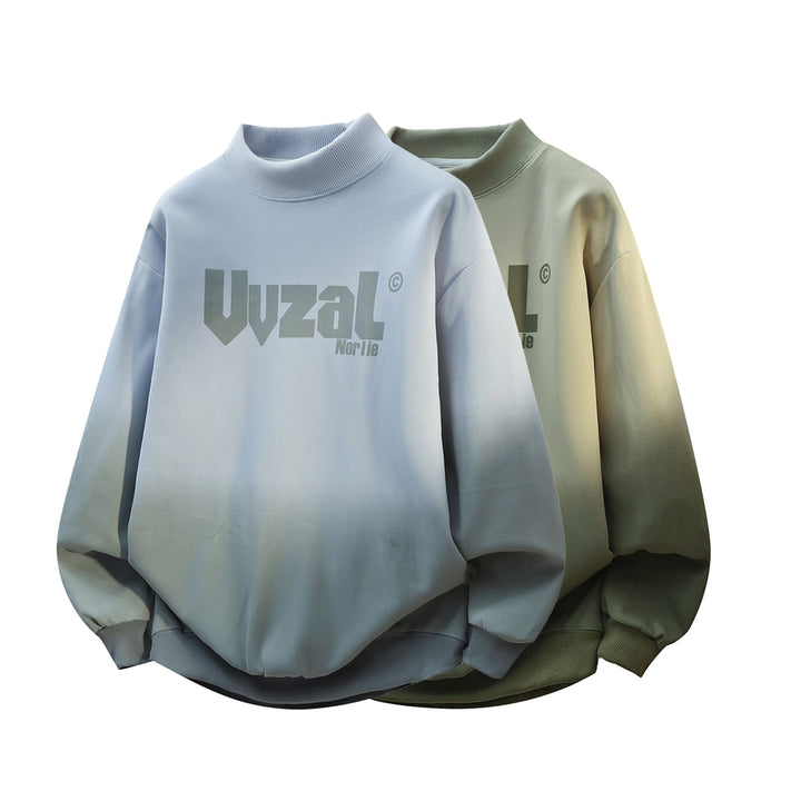 Unisex Oversize-Sweatshirt mit Stehkragen, Farbverlauf & markantem Logoprint Echoarchiv