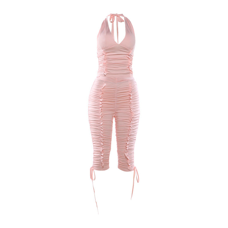 Damen Jumpsuit mit raffinierten Raffungselementen und stilvollen Bindebändern Echo Archiv