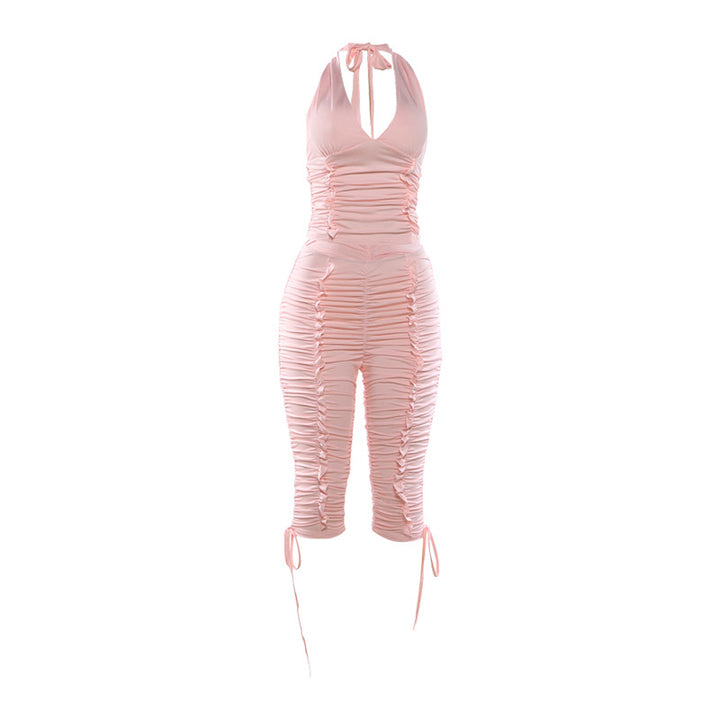 Damen Jumpsuit mit raffinierten Raffungselementen und stilvollen Bindebändern Echo Archiv