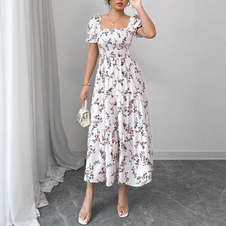 Damen Maxi Kleid mit floralem Rüschendesign Echo Archiv