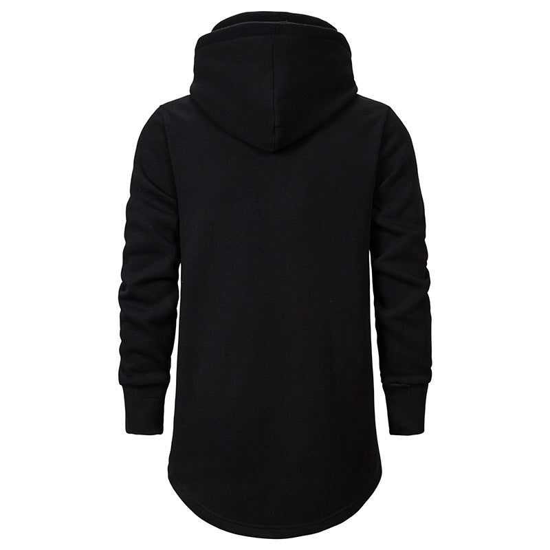 Herren modischer Hoodie mit asymmetrischem Kragen und praktischer Kängurutasche Echoarchiv