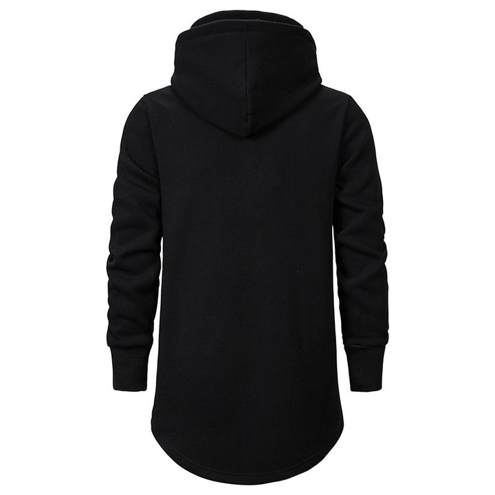 Herren modischer Hoodie mit asymmetrischem Kragen und praktischer Kängurutasche Echoarchiv